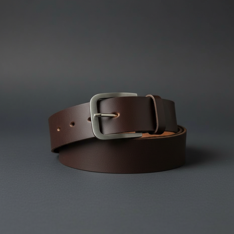 Classic Brown Leather Belt image 0