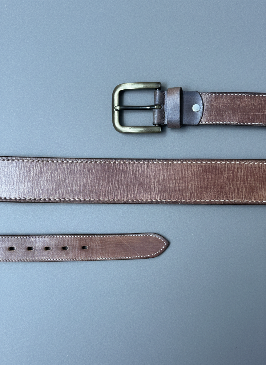 Heritage Stitch Leather Belt image 2