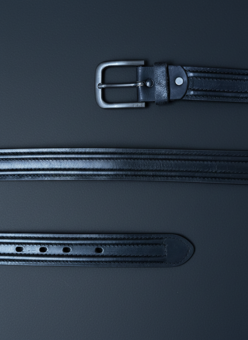 Midnight Edge Leather Belt image 1