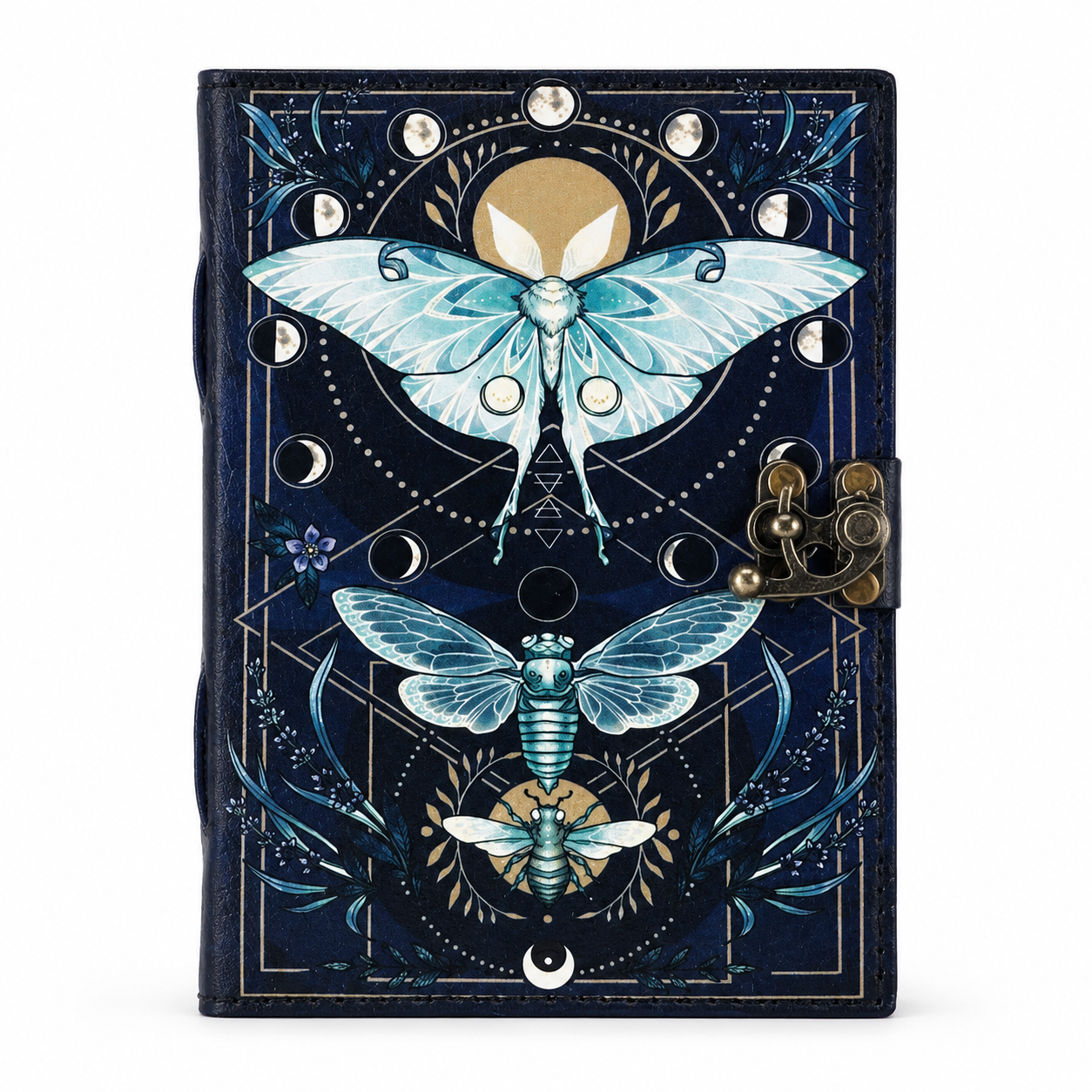 Celestial Moth Leather Journal