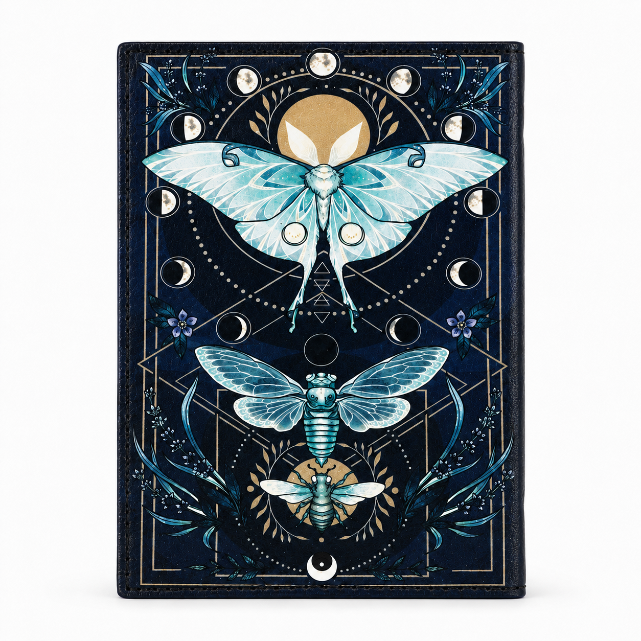 Celestial Moth Leather Journal