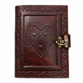 Hearts Embossed Leather Journal