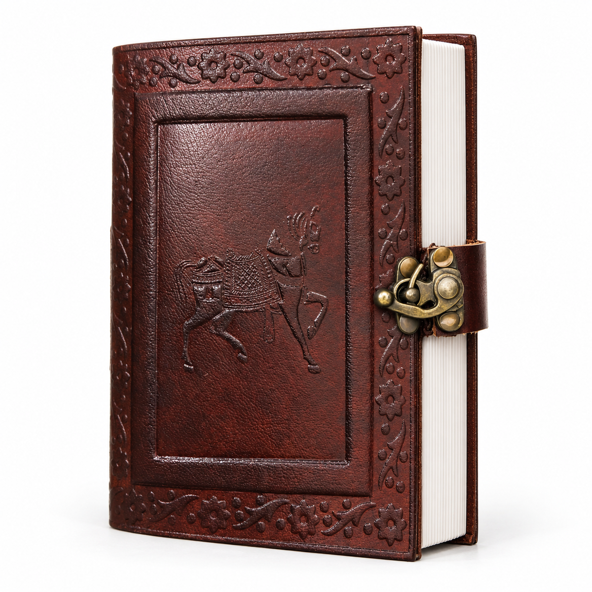 Royal Horse Embossed Leather Journal