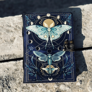 Celestial Moth Leather Journal