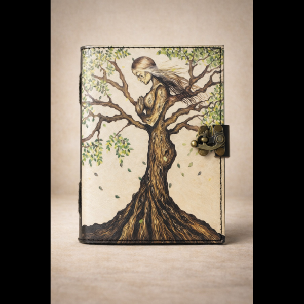 Lady of the Leaves Leather Journal