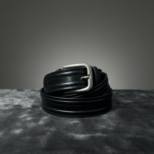 Midnight Edge Leather Belt