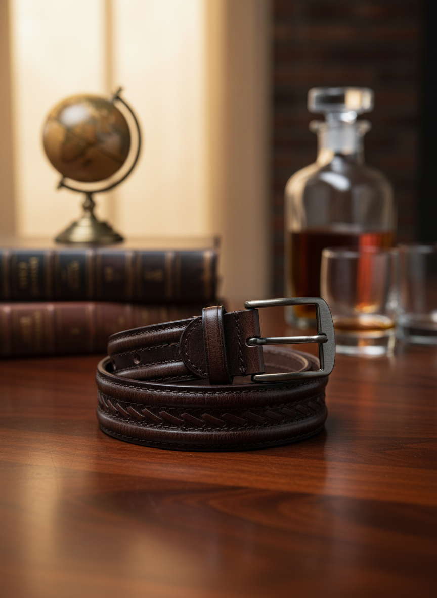Frontier Braid Leather Belt - Image 3